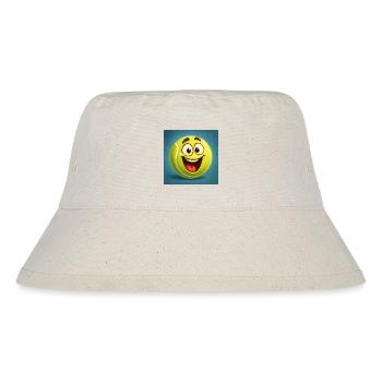 Happy Tennis Ball Face - Stanley/Stella Recycled Bucket Hat - natural - Front