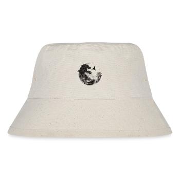Waldsilhouette um die Erde - Stanley/Stella recycelter Bucket Hat - Naturweiß - Vorne
