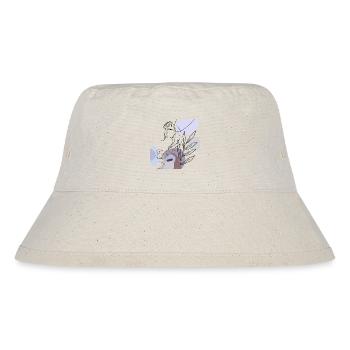 Abstrakte Silhouette mit Pastellformen - Stanley/Stella recycelter Bucket Hat - Naturweiß - Vorne