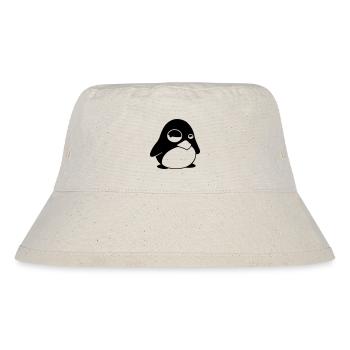 Grumpy Tux – Funny Linux Penguin for Nerds - Stanley/Stella Recycled Bucket Hat - natural - Front