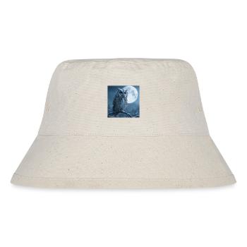 Schnee-Eule Vollmond Magische Winternacht - Stanley/Stella recycelter Bucket Hat - Naturweiß - Vorne