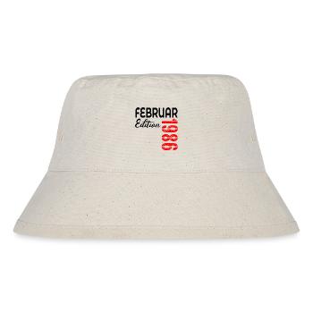 41. Geburtstag - Februar 1986 - Stanley/Stella recycelter Bucket Hat - Naturweiß - Vorne