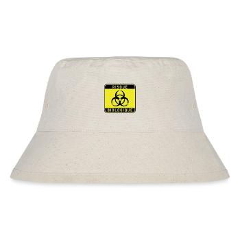 Biologisches Gefahrzeichen, Infektionsrisiko, Material - Stanley/Stella recycelter Bucket Hat - Naturweiß - Vorne
