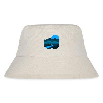Berglied | Blue Moonlight Minimalistische Wohnung - Stanley/Stella recycelter Bucket Hat - Naturweiß - Vorne