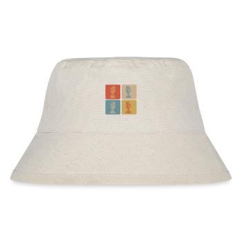 Retro Mikrofon Pop Art - Stanley/Stella recycelter Bucket Hat - Naturweiß - Vorne