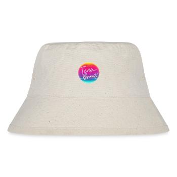 Team Braut! Cool  Neon Kreis Personalisierbar - Stanley/Stella recycelter Bucket Hat - Naturweiß - Vorne