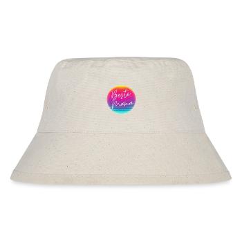Beste Mama! Neon Kreis Personalisierbar - Stanley/Stella recycelter Bucket Hat - Naturweiß - Vorne