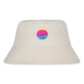 Beste Freundin! Neon kreis Personalisierbar - Stanley/Stella recycelter Bucket Hat - Naturweiß - Vorne