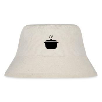 Kochtopf Suppe Dampf Icon - Stanley/Stella recycelter Bucket Hat - Naturweiß - Vorne