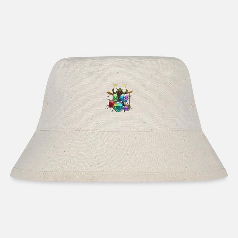 Goblin with drums - Stanley/Stella Recycled Bucket Hat - natural