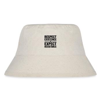 Respektiere die Existenz oder erwarte Widerstand – Antifa - Stanley/Stella recycelter Bucket Hat - Naturweiß - Vorne