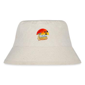 Hallo Sommer – Tropische Sonnenstrahlen - Stanley/Stella recycelter Bucket Hat - Naturweiß - Vorne