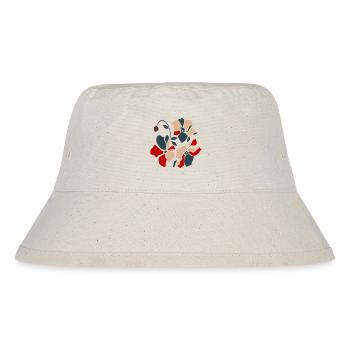 Abstrakte Blume - Stanley/Stella recycelter Bucket Hat - Naturweiß - Vorne
