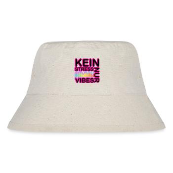 Kein Stress Vibes Neon - Stanley/Stella recycelter Bucket Hat - Naturweiß - Vorne
