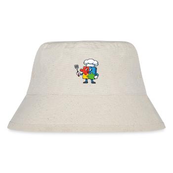 Puzzle Piece Chef Maskottchen - Stanley/Stella recycelter Bucket Hat - Naturweiß - Vorne