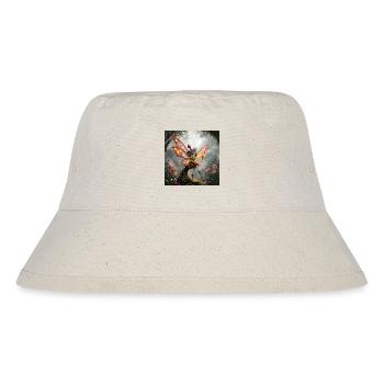 Steampunk-Fee mit Flügeln - Stanley/Stella recycelter Bucket Hat - Naturweiß - Vorne