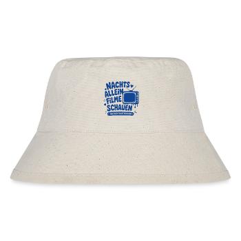 Nachts allein Filme schauen Horror - Stanley/Stella recycelter Bucket Hat - Naturweiß - Vorne