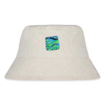 Green Deco Waves - Stanley/Stella recycelter Bucket Hat - Naturweiß - Vorne
