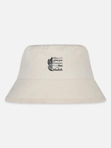 When life gives lemons trade for a Ukulele - Stanley/Stella Recycled Bucket Hat - natural