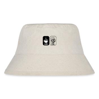 Bier Kaffee Liebhaber Bierpong Spruch Zitat - Stanley/Stella recycelter Bucket Hat - Naturweiß - Vorne