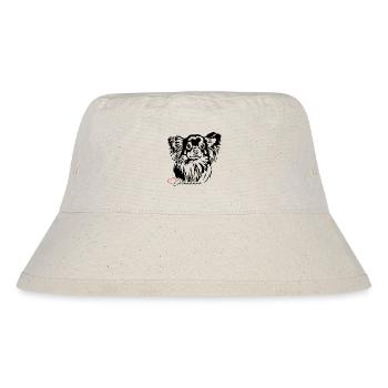 Langhaar Chihuahua Hundeportrait Hunde Wilsigns - Stanley/Stella recycelter Bucket Hat - Naturweiß - Vorne