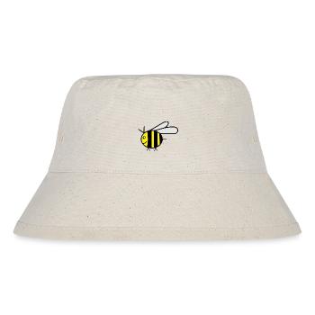 Gelbe fliegende Honigbiene Hummel - Geschenkidee - Stanley/Stella recycelter Bucket Hat - Naturweiß - Vorne