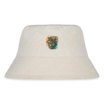 Psychedelisches Gesicht in vielen Farben - Stanley/Stella recycelter Bucket Hat - Naturweiß - Vorne