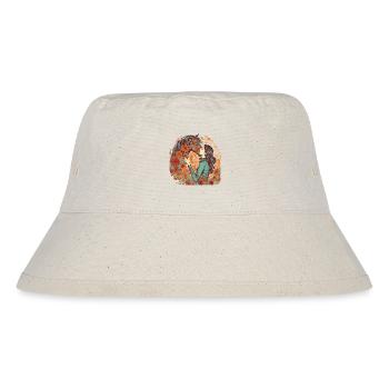 Wunderschönes Boho Pferdemotiv mit Frau/Mädchen - Stanley/Stella recycelter Bucket Hat - Naturweiß - Vorne