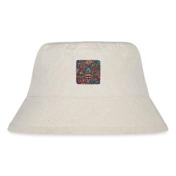 Psychedelische Explosion - Surrealistisches Motiv - Stanley/Stella recycelter Bucket Hat - Naturweiß - Vorne