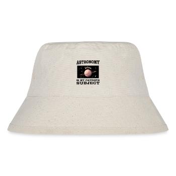 Astronomy is my favorite subject, Planet Saturn - Stanley/Stella Recycled Bucket Hat - natural - Front