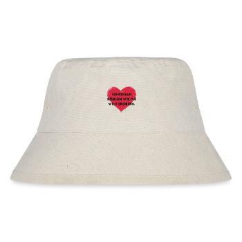 Gemeinsam können wir die Welt erobern. - Stanley/Stella recycelter Bucket Hat - Naturweiß - Vorne