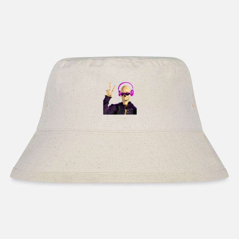 Sensenmann liebt coole Musik - Stanley/Stella recycelter Bucket Hat - Naturweiß