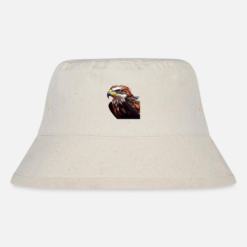Powerful Eagle Head - Stanley/Stella Recycled Bucket Hat - natural
