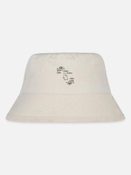 Frohe Ostern Geschenkidee Happy Easter - Stanley/Stella recycelter Bucket Hat - Naturweiß