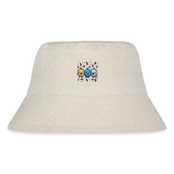 Fasnachtsfreude mit Konfetti - Stanley/Stella recycelter Bucket Hat - Naturweiß - Vorne