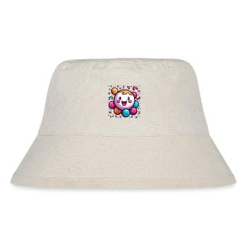 Fasnachtsfreude mit Konfetti - Stanley/Stella recycelter Bucket Hat - Naturweiß - Vorne