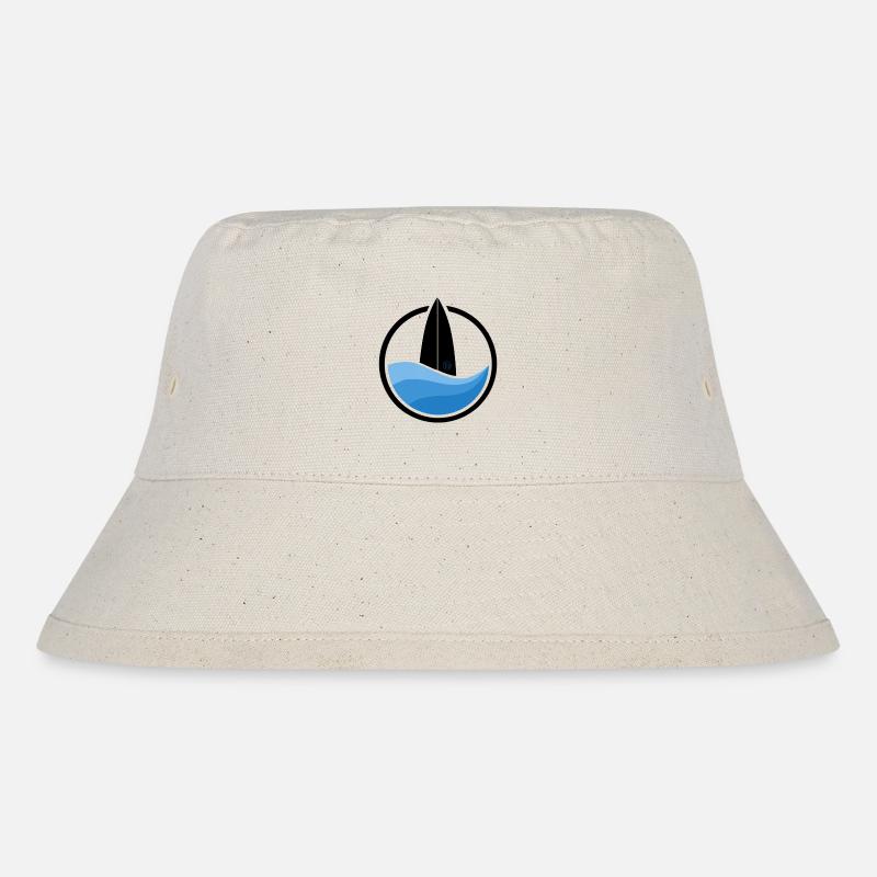 Surfwave I (black) - Stanley/Stella recycelter Bucket Hat - Naturweiß