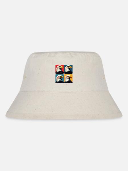 Weißkopfseeadler - Stanley/Stella recycelter Bucket Hat - Naturweiß