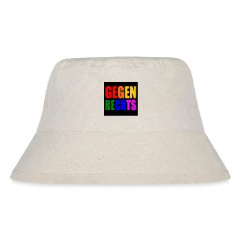 Gegen rechts - Stanley/Stella recycelter Bucket Hat - Naturweiß - Vorne