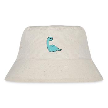 Long Neck Dino Blue Cartoon - Stanley/Stella Recycled Bucket Hat - natural - Front