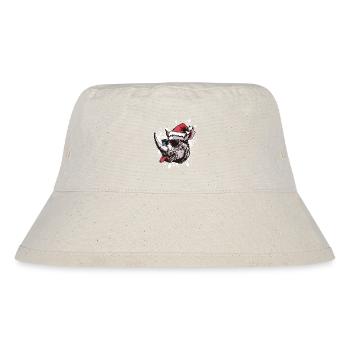Nashorn Weihnachten Lustig - Stanley/Stella recycelter Bucket Hat - Naturweiß - Vorne