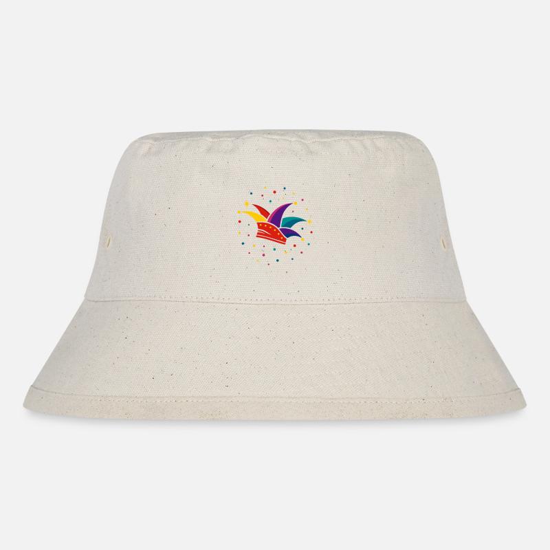 Fool's Cap with Confetti – Carnival & Carnival - Stanley/Stella Recycled Bucket Hat - natural