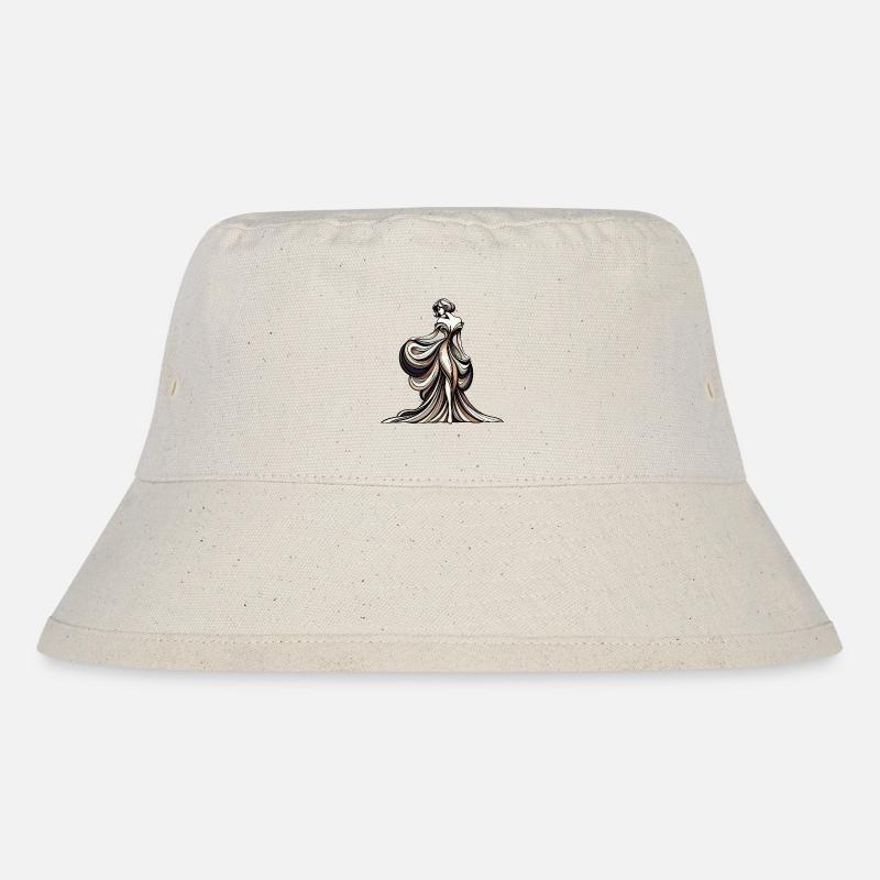 Femme rêveuse en robe fluide - Bob recyclé Stanley/Stella - blanc naturel