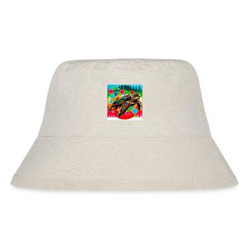 Schildkröte - Stanley/Stella recycelter Bucket Hat - Naturweiß - Vorne