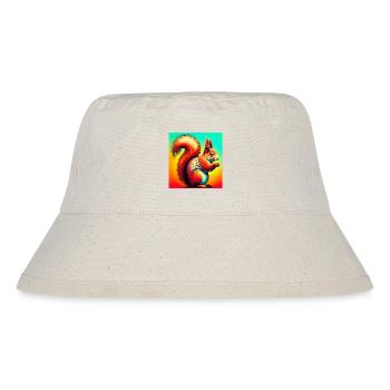 Eichhörnchen - Stanley/Stella recycelter Bucket Hat - Naturweiß - Vorne