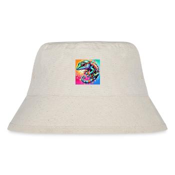 Gecko - Stanley/Stella recycelter Bucket Hat - Naturweiß - Vorne