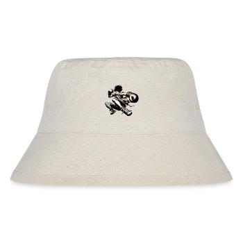 Dynamischer Anime-Boxer: Intensive Motivation im Fitnessstudio - Stanley/Stella recycelter Bucket Hat - Naturweiß - Vorne