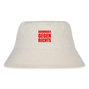 brandmauer gegen rechts - Stanley/Stella recycelter Bucket Hat - Naturweiß - Vorne