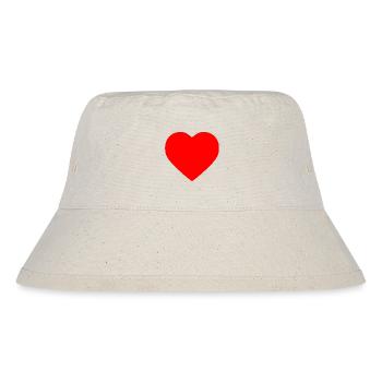 Heart - Stanley/Stella Recycled Bucket Hat - natural - Front