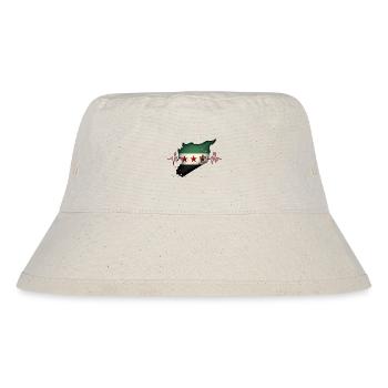 syrien flagge - Herzstück - Stanley/Stella recycelter Bucket Hat - Naturweiß - Vorne